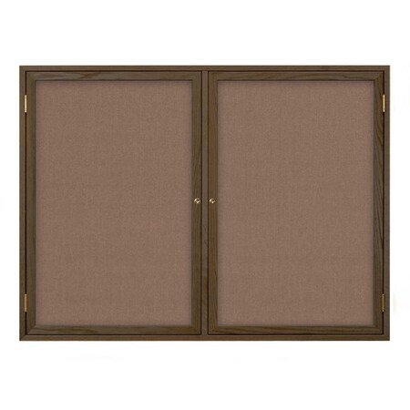 United Visual Products Open Faced Traditional Rounded Corkboard UV643ARC-BRONZE-AMETHY